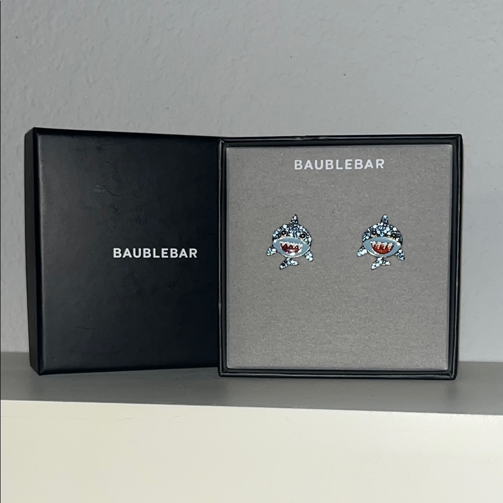 BaubleBar Baby Shark Stud Earrings - Picture 2 of 2